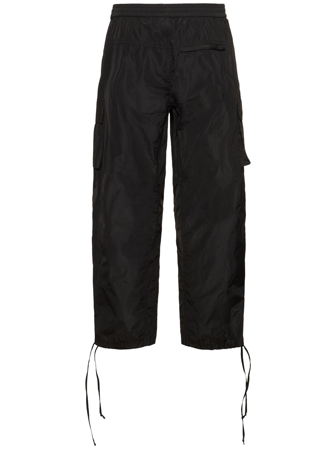 Shop Msgm Tech Cargo Pants In Black