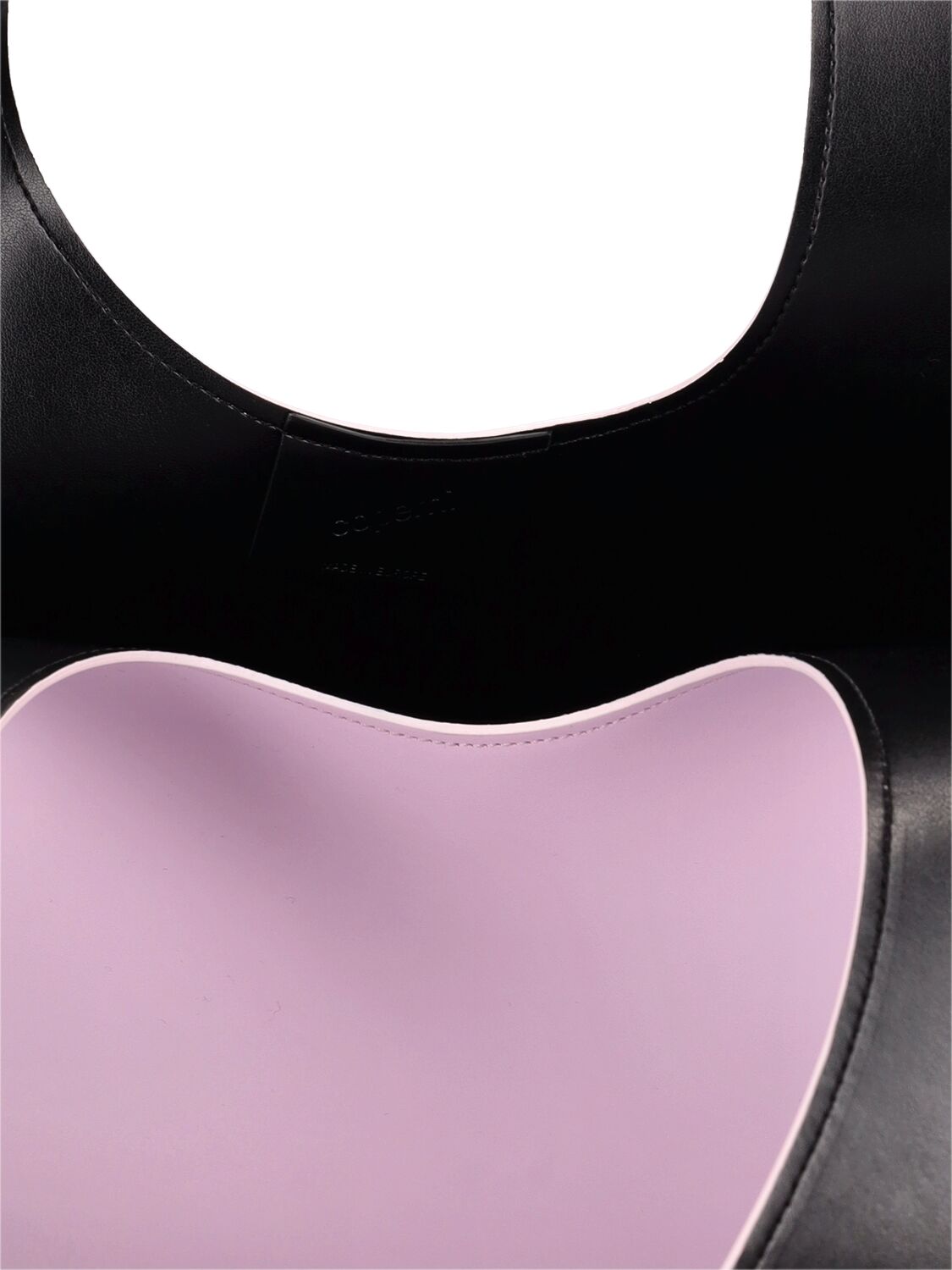 Shop Coperni Heart Leather Shoulder Bag In Light Pink