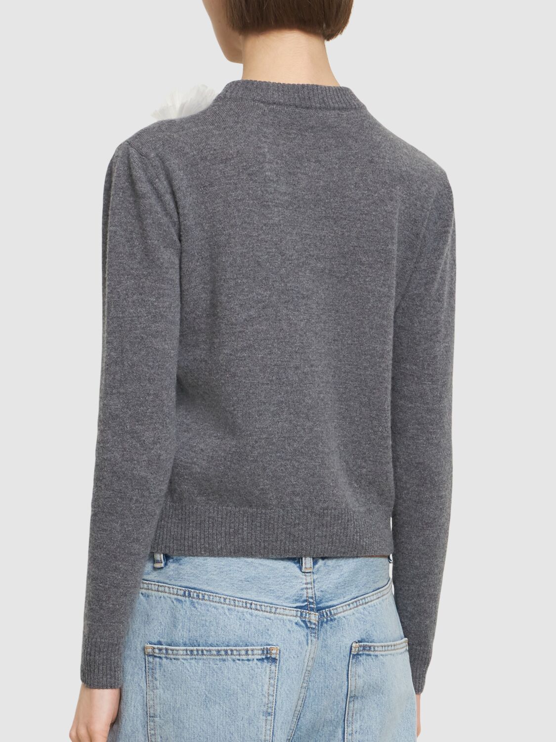 Shop Msgm Wool Blend Sweater In Grey
