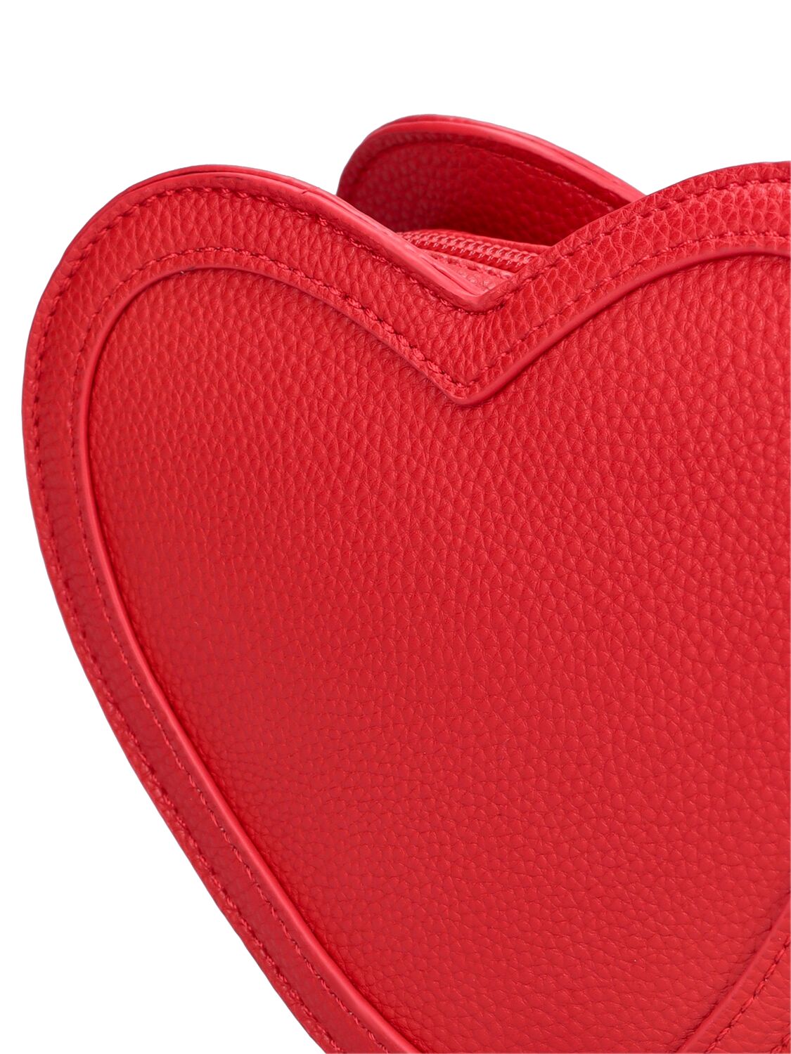 Shop Molo Heart Faux Leather Shoulder Bag In Red