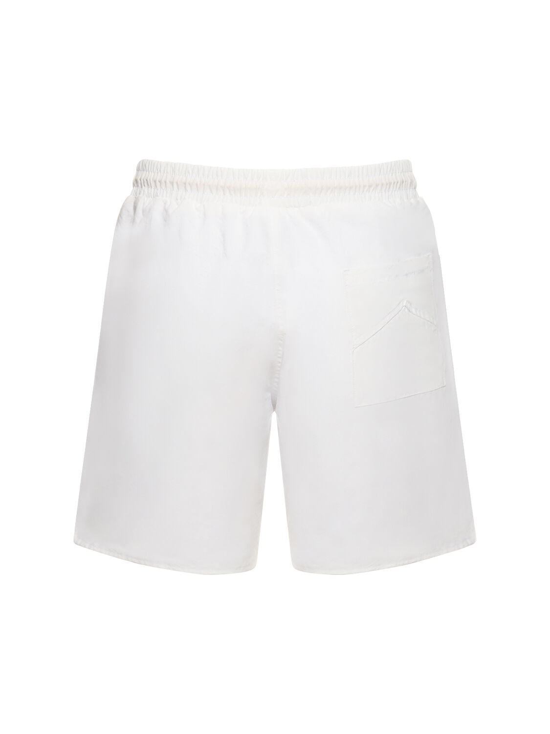 Shop Rhude Logo Track Shorts In White