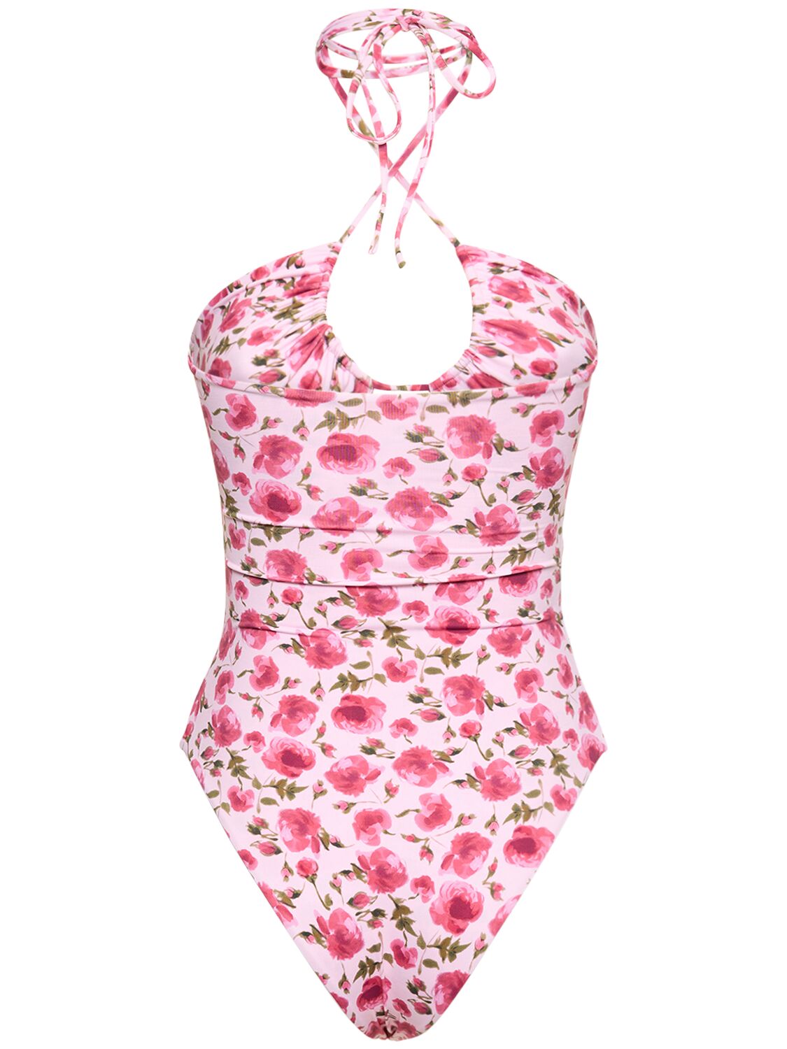 Shop Magda Butrym Printed One Piece Swimsuit In Pink