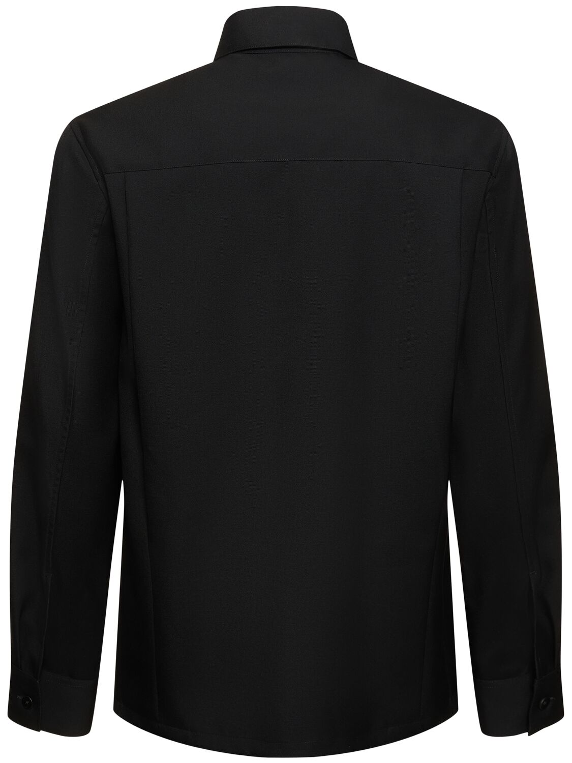 Shop Jil Sander Fine Wool Gabardine Shirt In Black