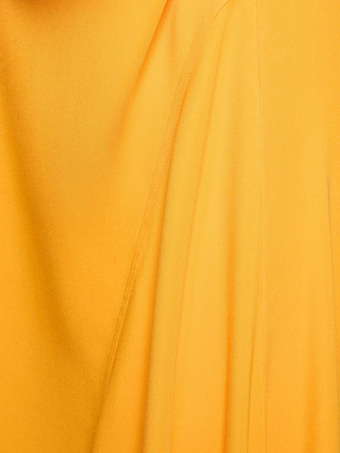 Shop Jil Sander Viscose Blend Cady Flared Long Dress In Orange