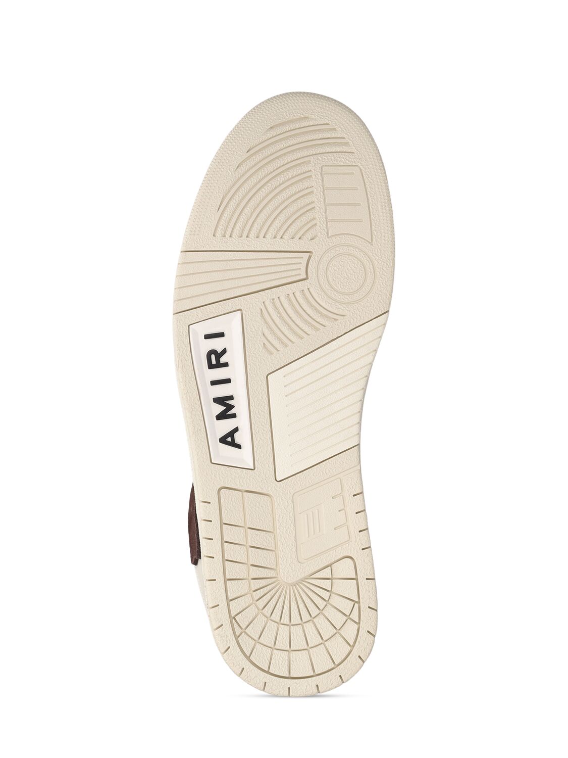 Shop Amiri Skel Top Leather Low Top Sneakers In Brown