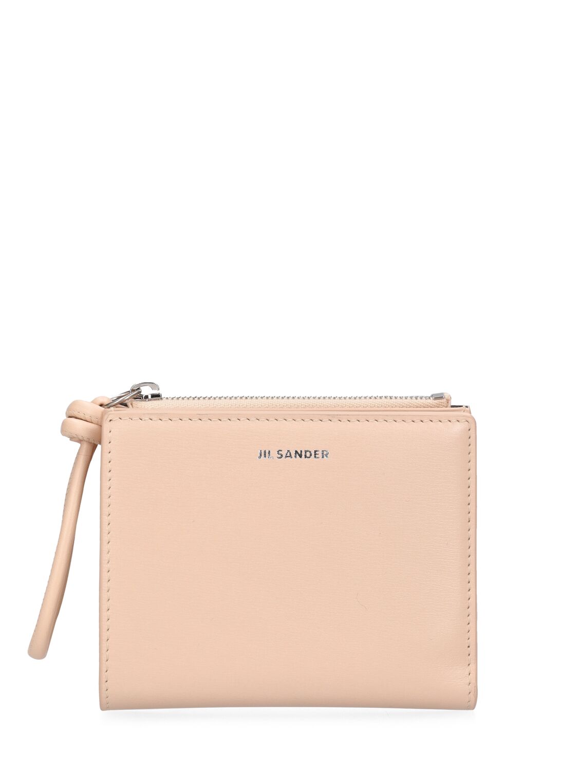 Jil Sander Mini Embossed Leather Wallet In Pink