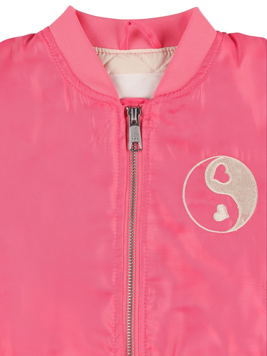 Shop Molo Embroidered Nylon Bomber Jacket In Fuchsia