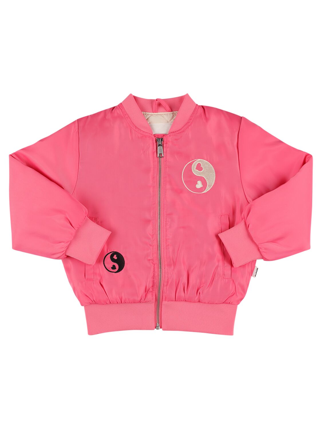 Shop Molo Embroidered Nylon Bomber Jacket In Fuchsia