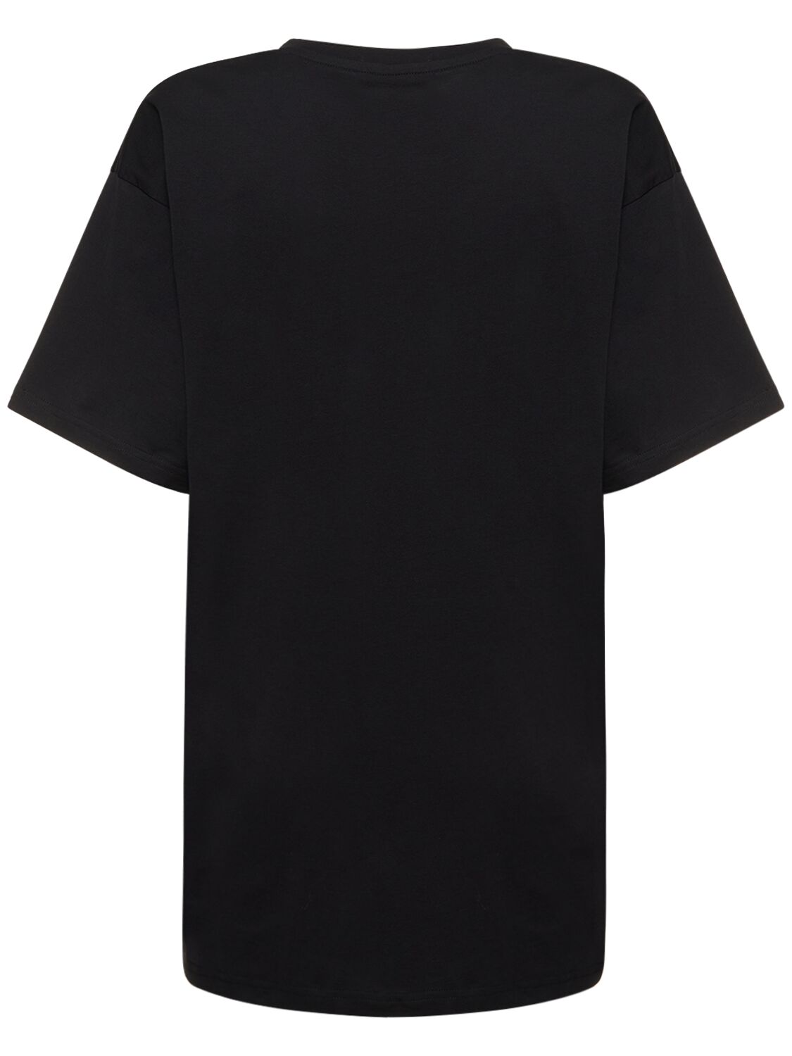 Shop Moschino Cotton Jersey Logo T-shirt In Black