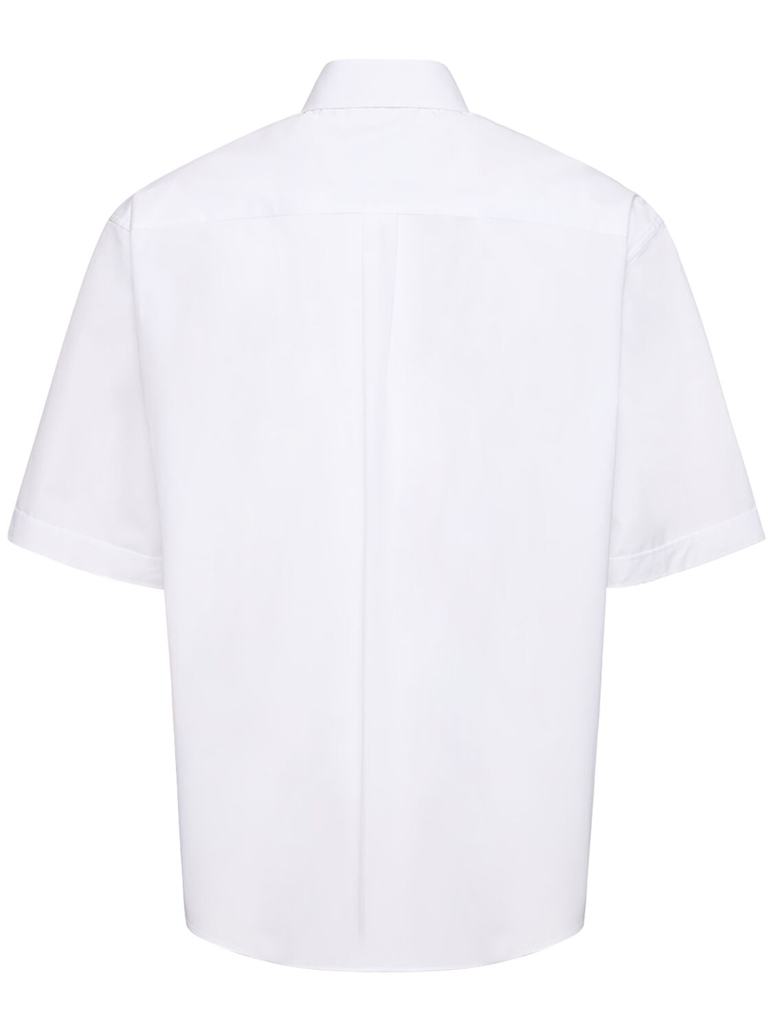 Shop Moschino In Love We Trust Cotton Poplin Shirt In White