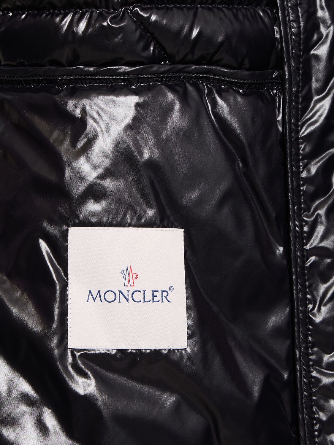 Shop Moncler Abante Nylon Short Down Jacket In Black