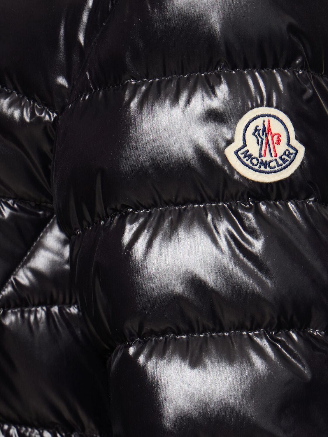 Shop Moncler Abante Nylon Short Down Jacket In Black