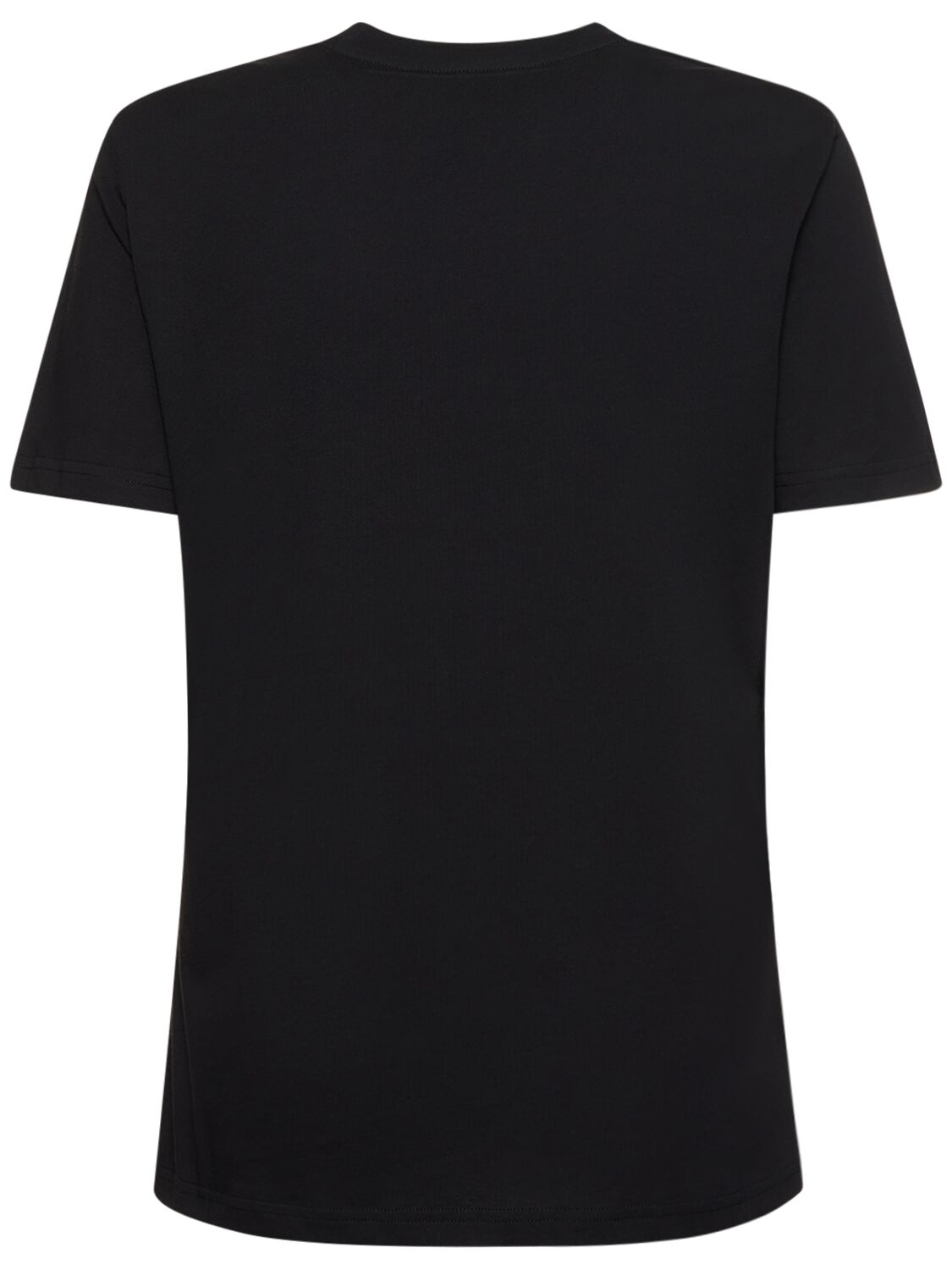 Shop Moschino Cotton Jersey Logo T-shirt In Black
