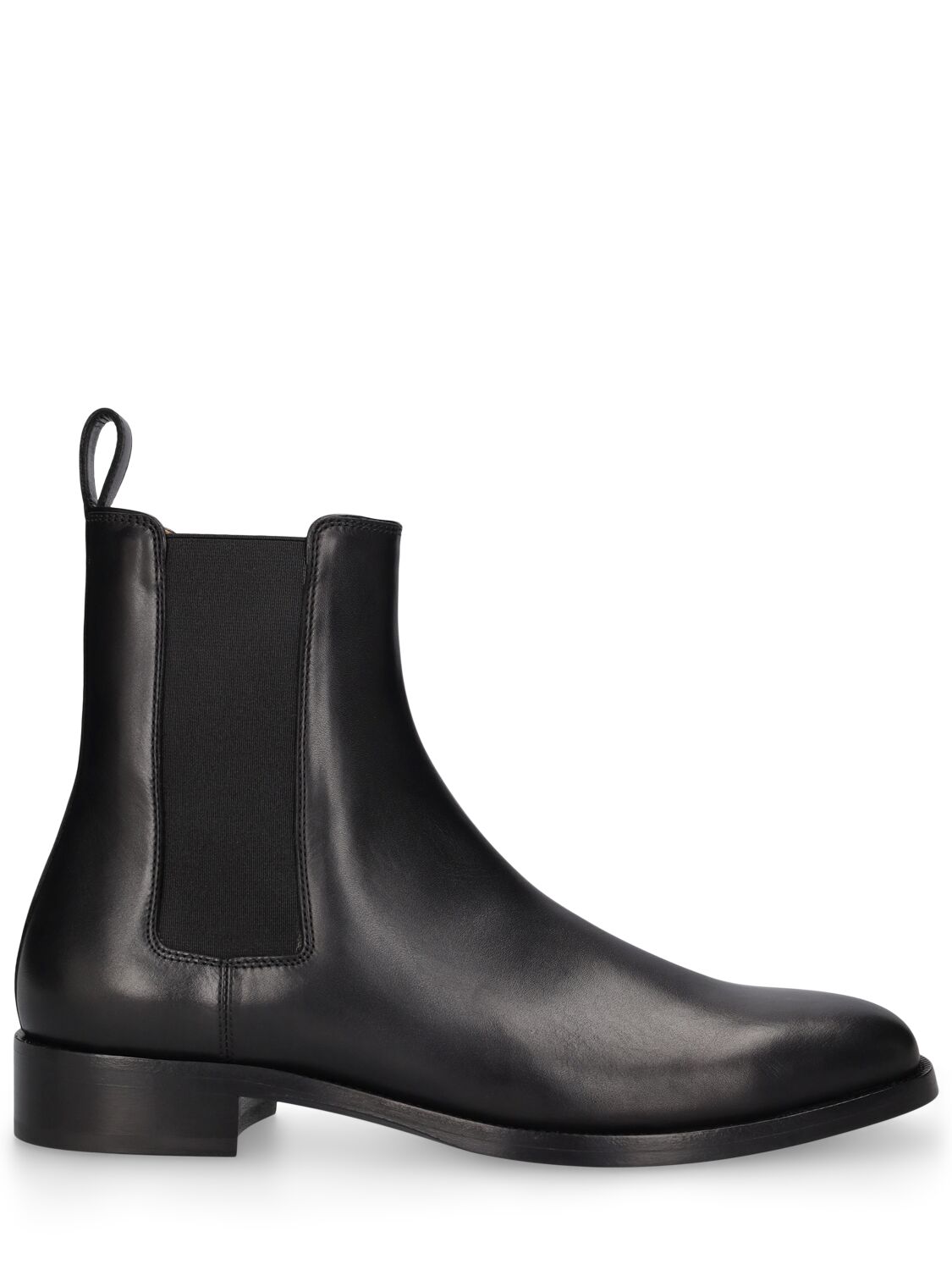 The Row Dallas Leather Boots In Black