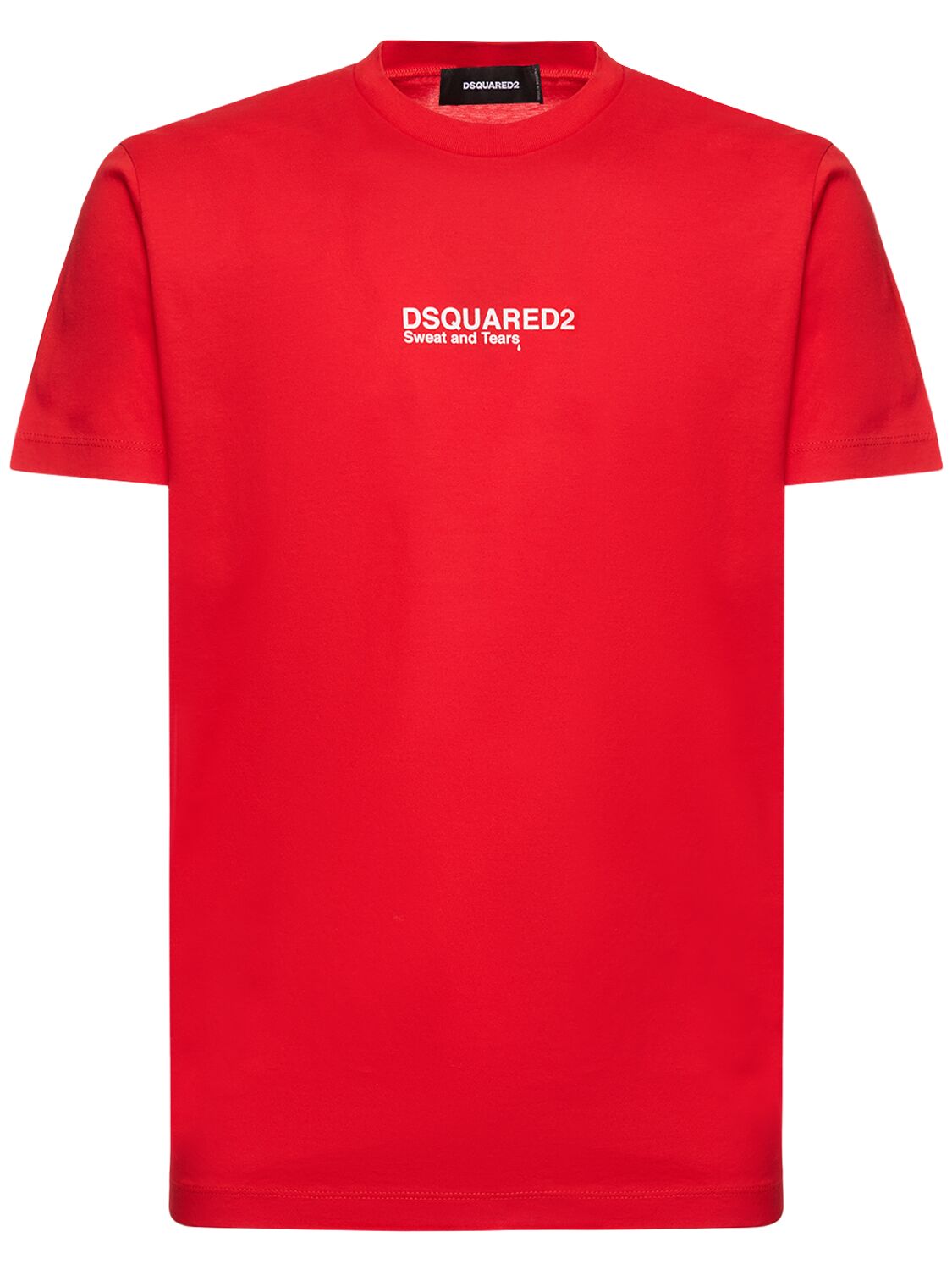 logo-print cotton T-shirt, Dsquared2