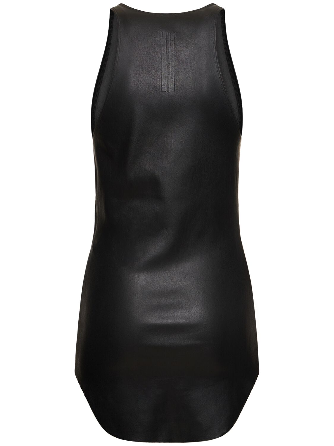 Shop Rick Owens Stretch Leather Sleeveless Top In Black