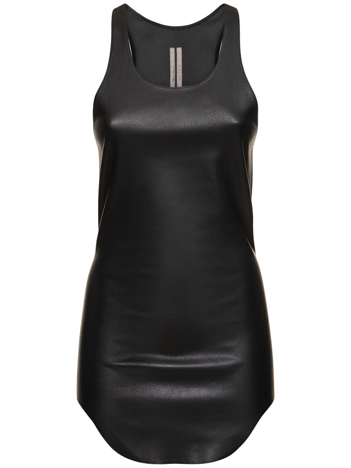 Shop Rick Owens Stretch Leather Sleeveless Top In Black