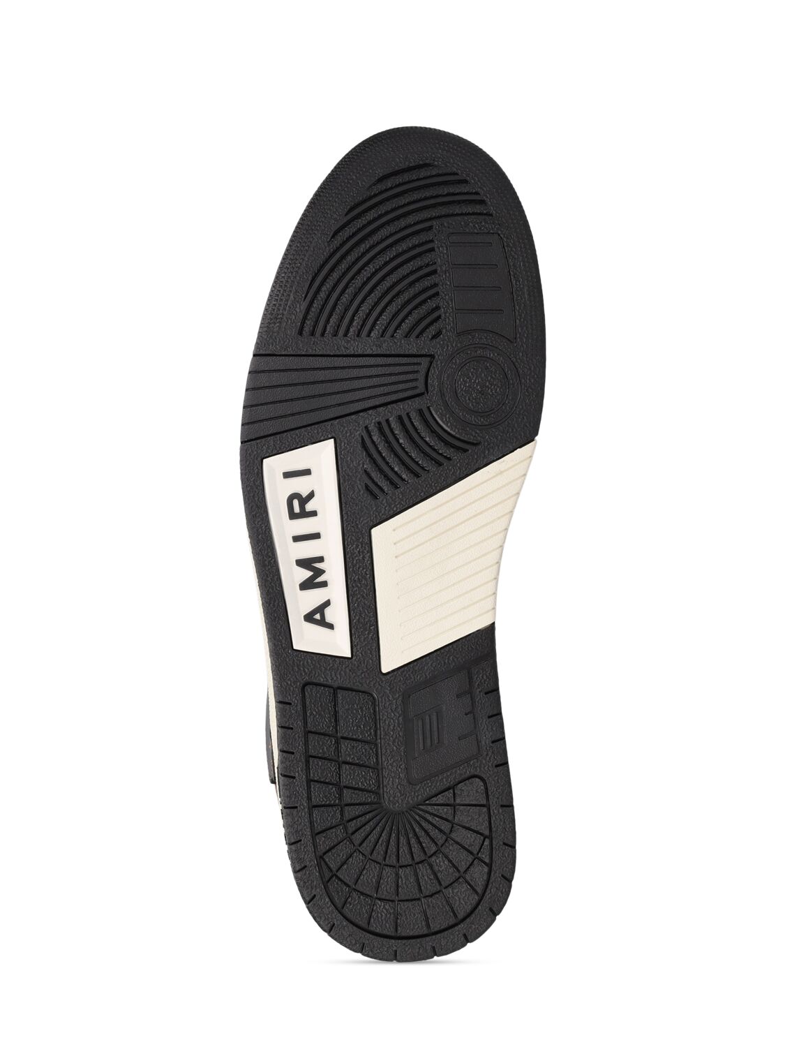 Shop Amiri Skel Top Leather Low Top Sneakers In Black,brown