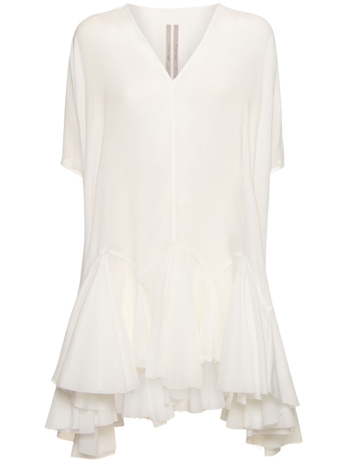 Image of New Divine Ruffled Cotton Mini Dress