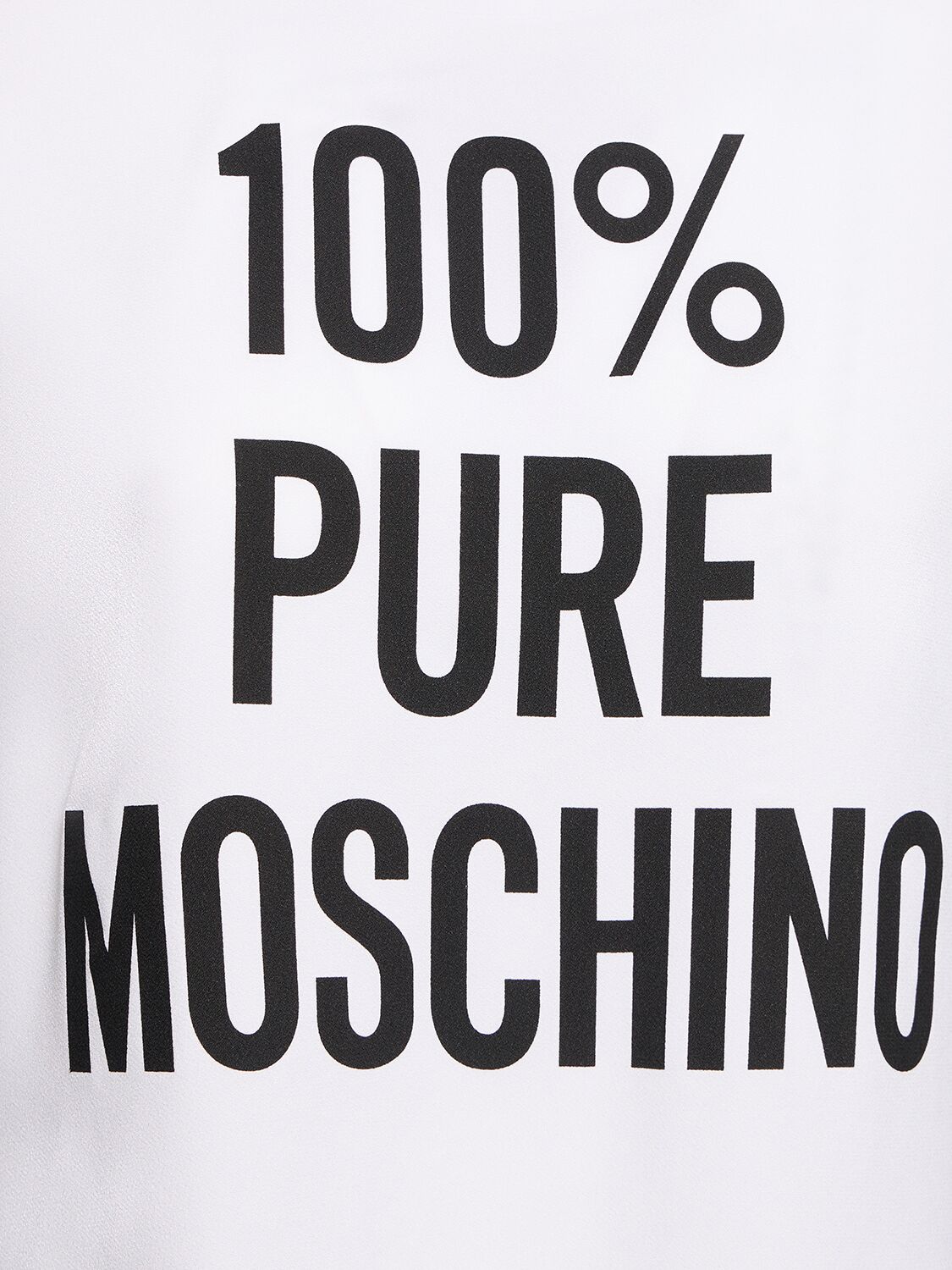 Shop Moschino Viscose Envers Satin Logo T-shirt In White