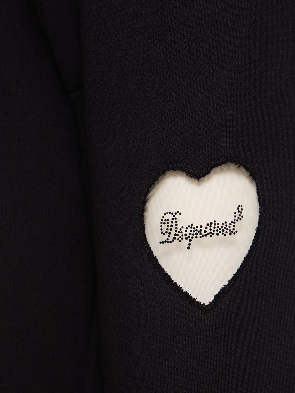 Shop Dsquared2 Cotton Sweatpants W/heart Logo In Black