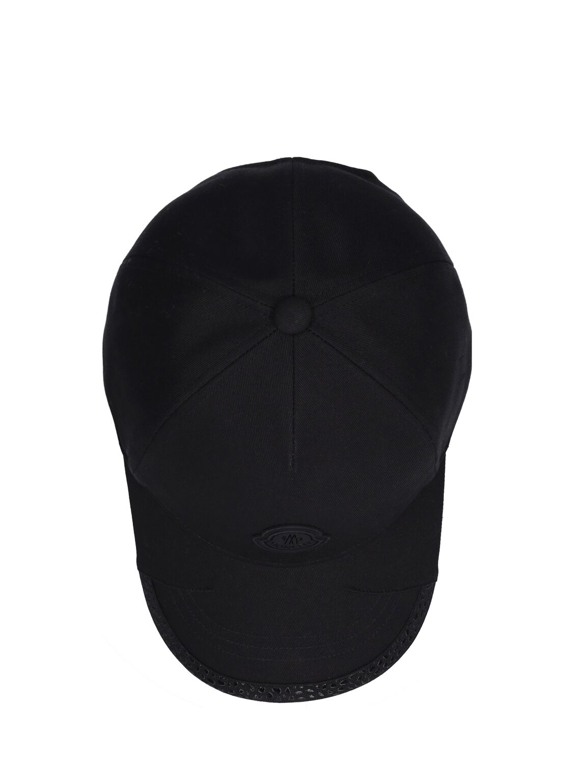 Shop Moncler Cotton Gabardine Baseball Cap In Black