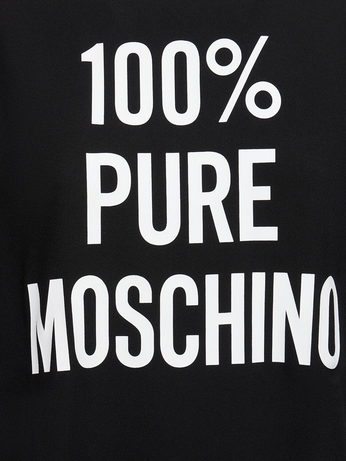 Shop Moschino Viscose Envers Satin Logo T-shirt In Black