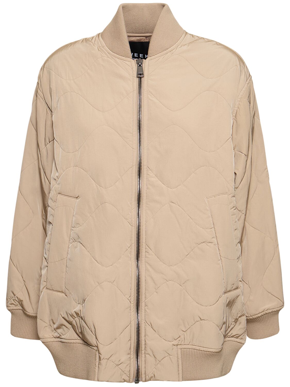 Norel Quilted Taffeta Bomber Jacket