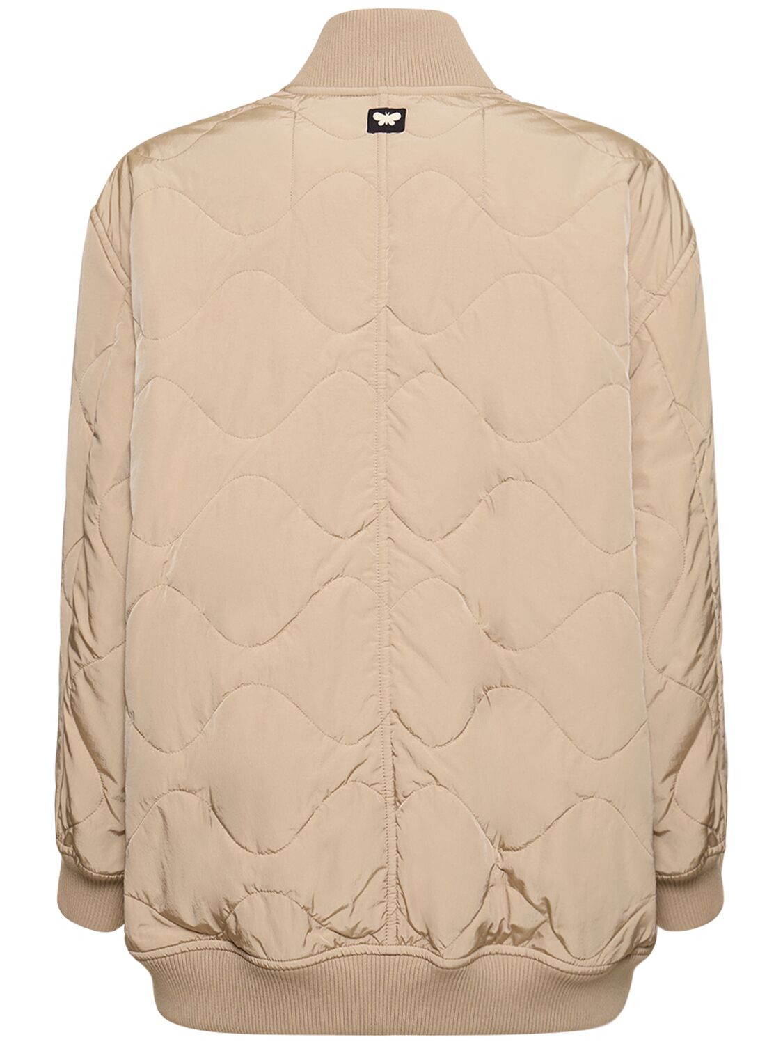 Shop Weekend Max Mara Norel Quilted Taffeta Bomber Jacket In Camel