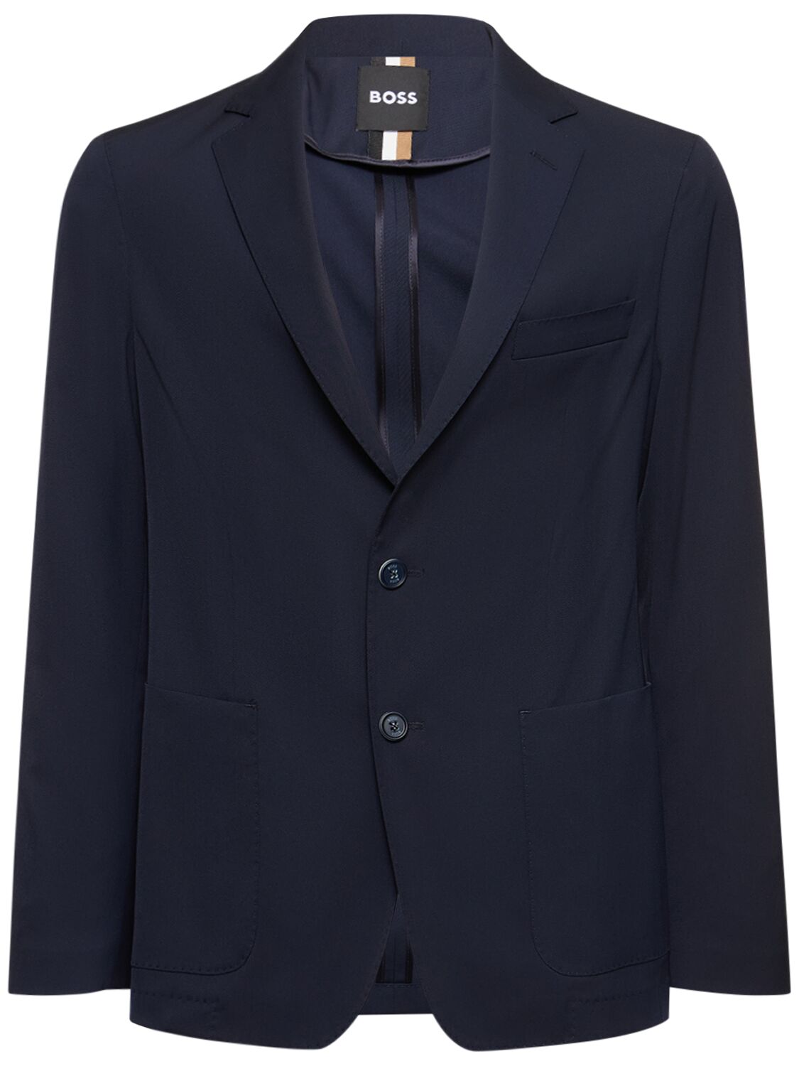 Hugo Boss C-hanry Tech Blend Wool Jacket In Dark Blue