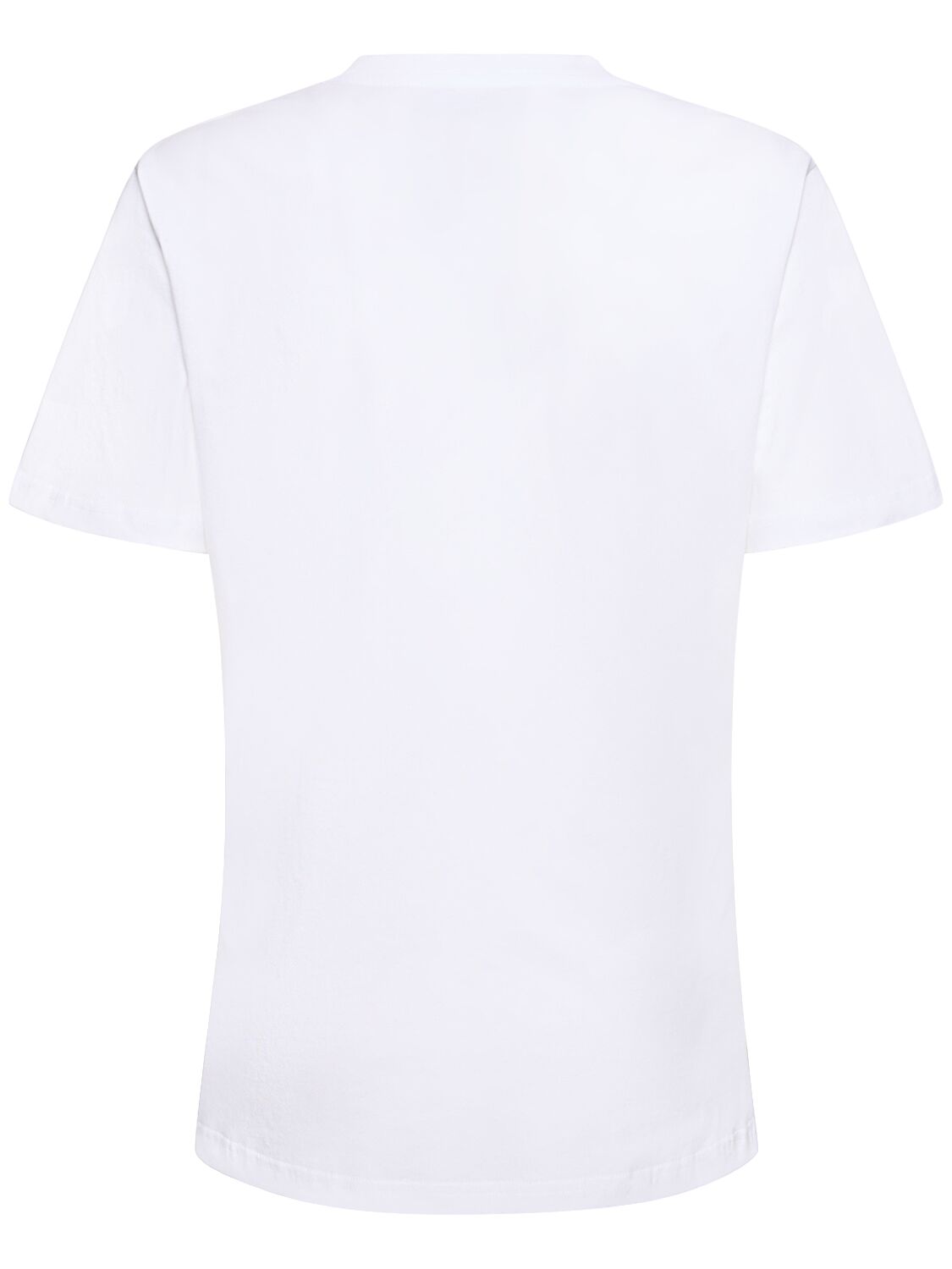 Shop Moschino Cotton Jersey Logo T-shirt In White