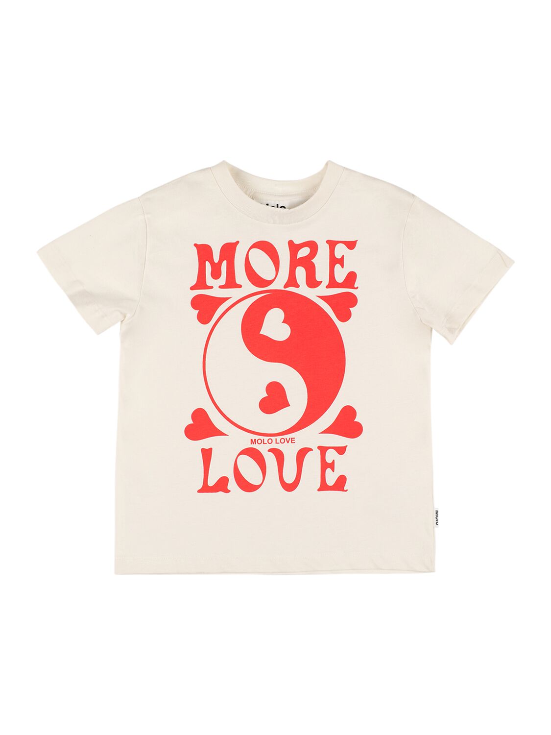 Shop Molo Print Organic Cotton S/s T-shirt In White