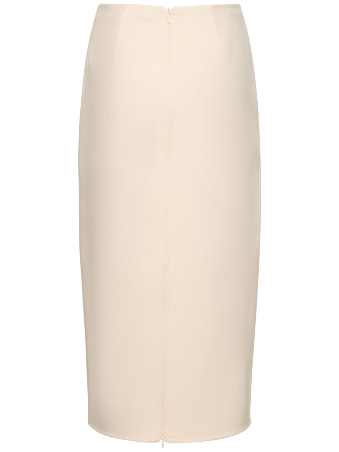 Shop The Row Bartellette Brushed Cashmere Midi Skirt In Ivory