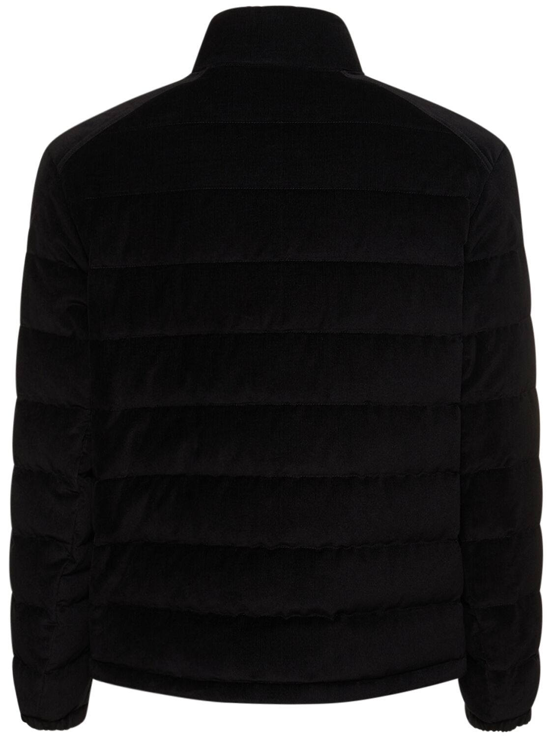 Shop Moncler Rochebrune Cotton Down Jacket In Black