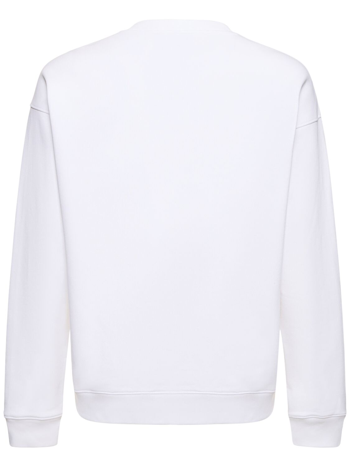 Shop Moschino 100% Pure  Cotton Sweatshirt In White