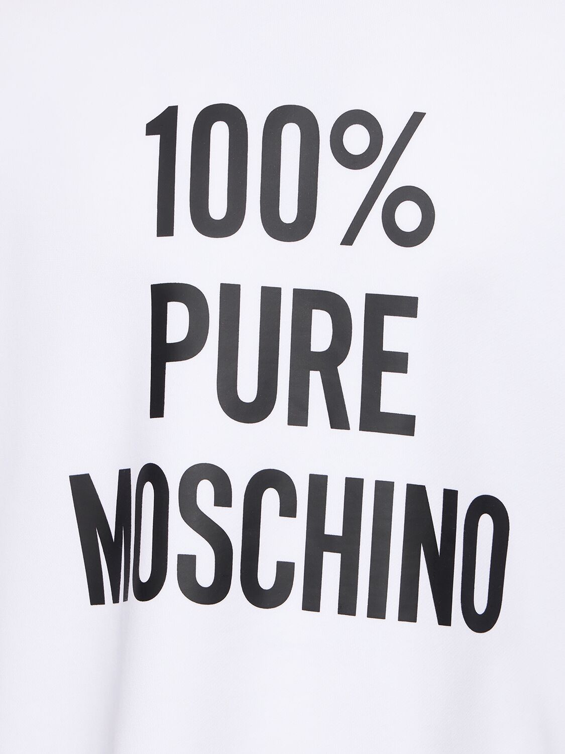 Shop Moschino 100% Pure  Cotton Sweatshirt In White