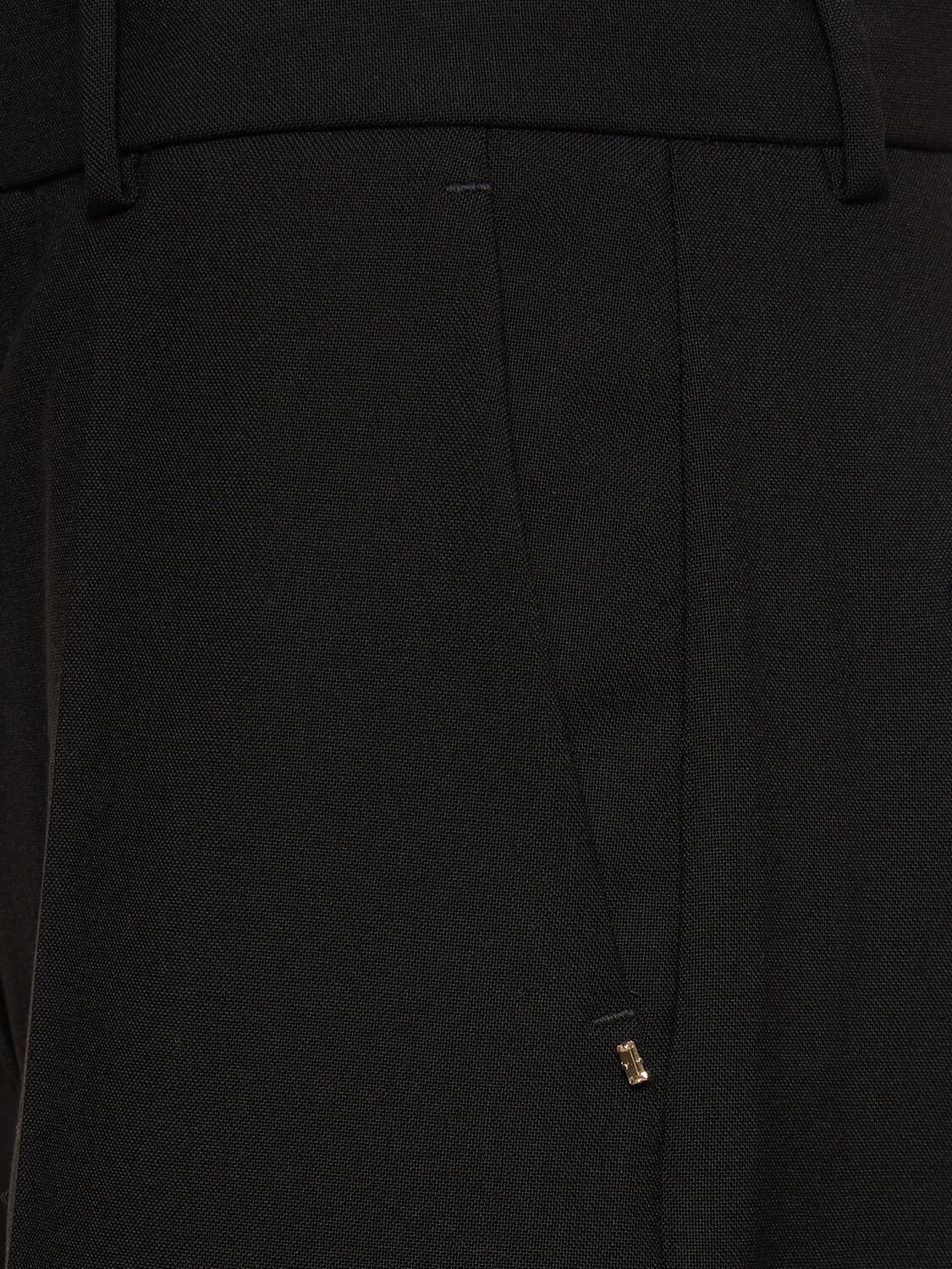 Shop Sportmax Oxalis Stretch Wool Straight Pants In Black