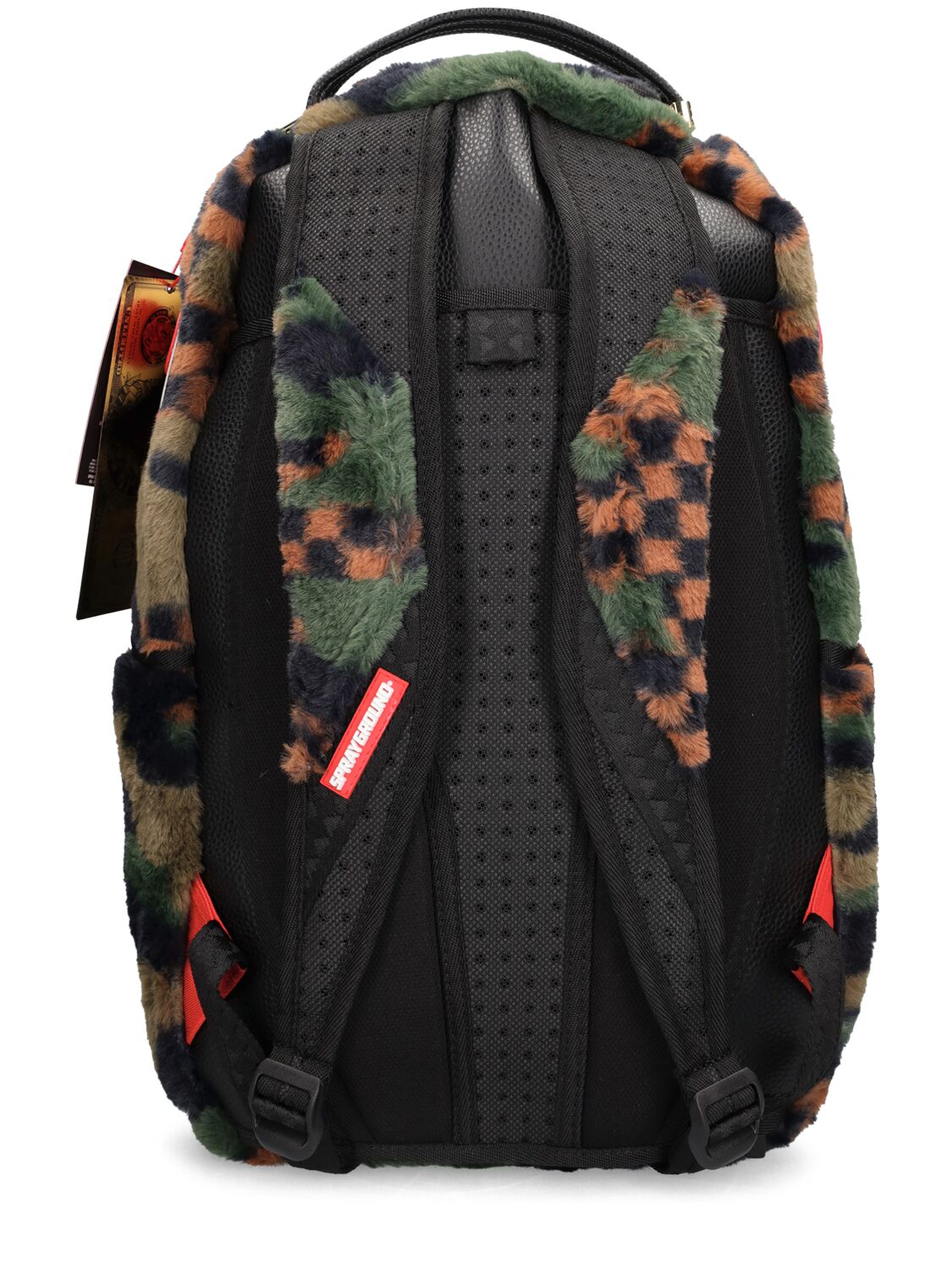 Shop Sprayground Printed Faux Fur Backpack In Multicolor