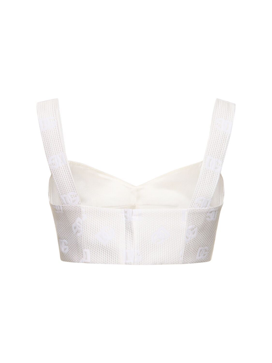 DOLCE & GABBANA DG MONOGRAM JACQUARD CROP TOP 