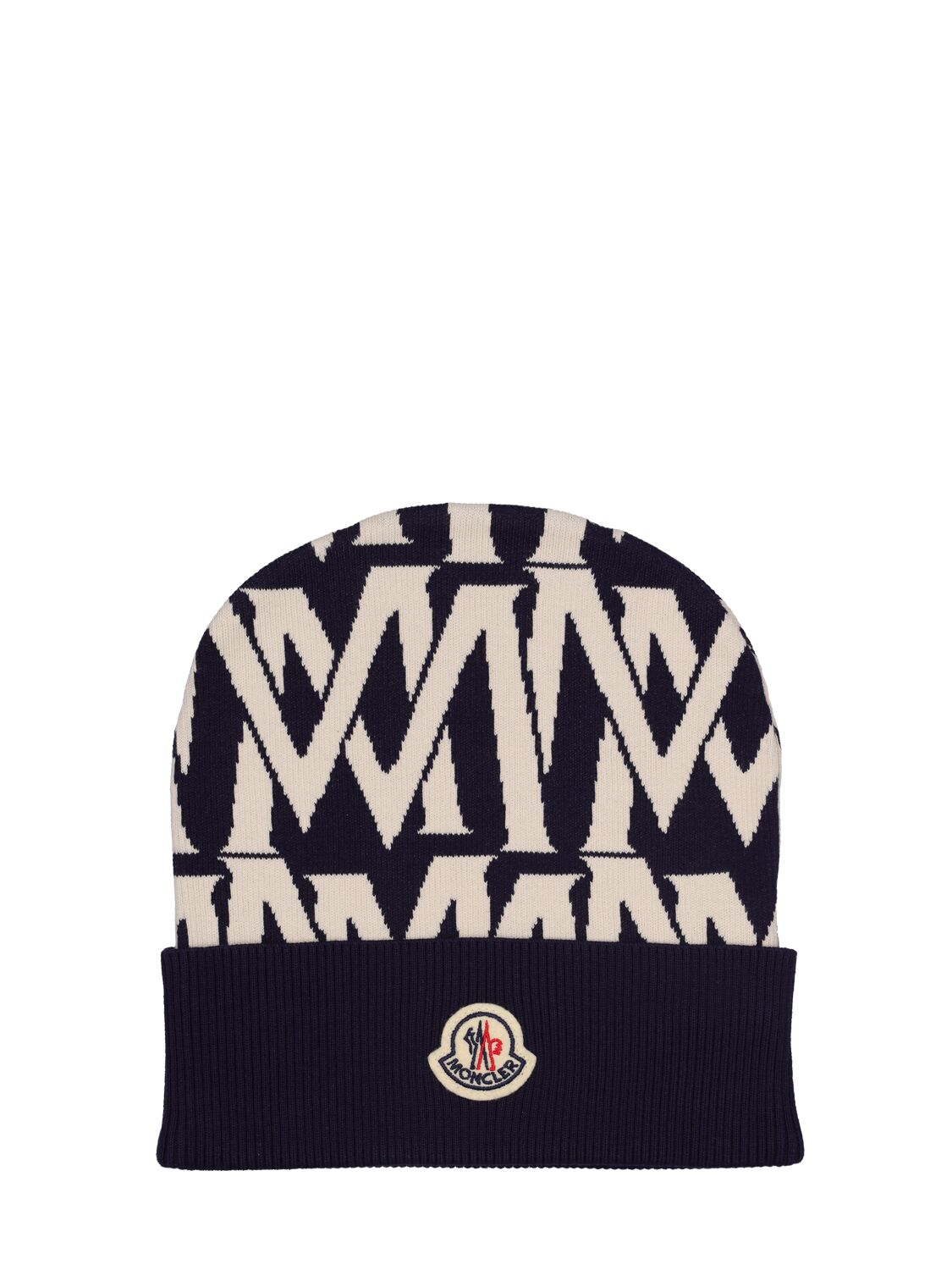 Image of Allover Logo Cotton Blend Beanie
