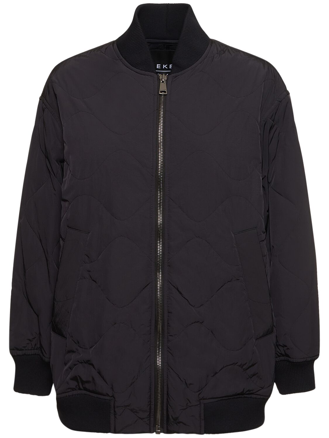 Image of Norel Quilted Taffeta Bomber Jacket
