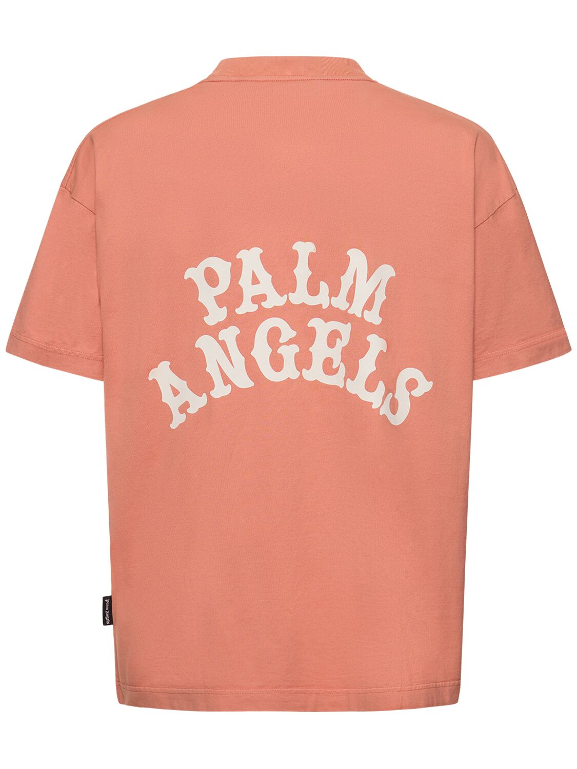 Shop Palm Angels Dice Game Logo Cotton T-shirt In Pink,multi