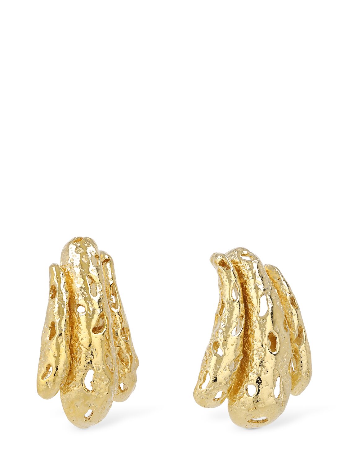 Shop Paola Sighinolfi Lis Stud Earrings In Gold