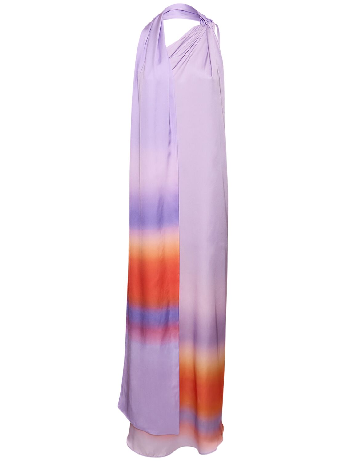 Baobab Ari Printed Long Dress W/open Back In Multicolor