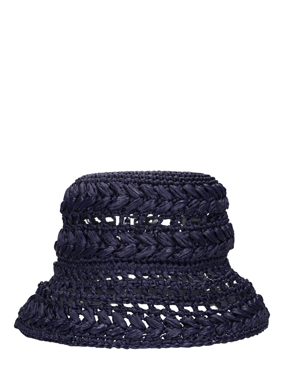 Shop Weekend Max Mara Adito Crochet Bucket Hat In Blue