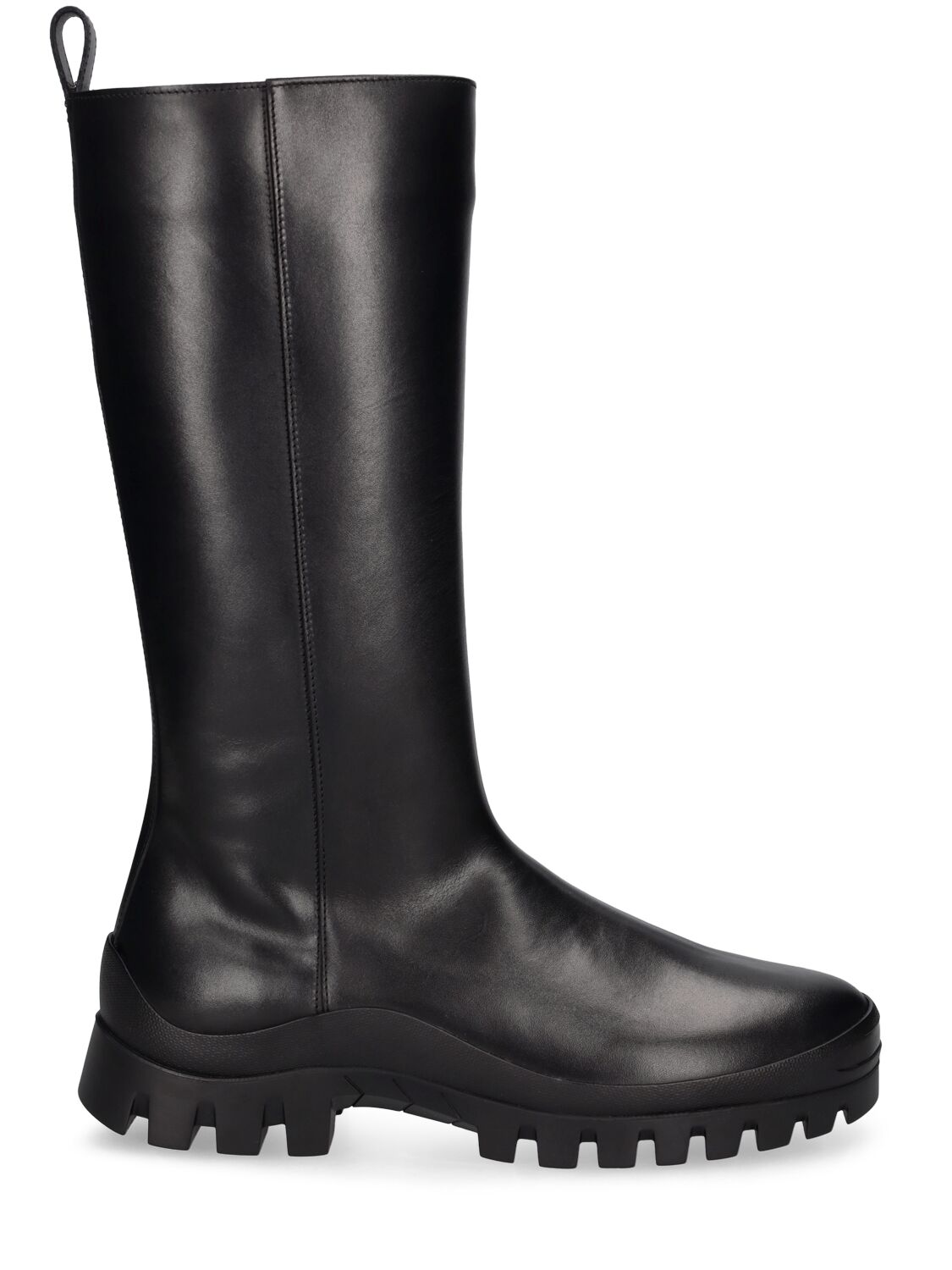 Shop The Row 20mm Greta Tall Leather Boots In Black