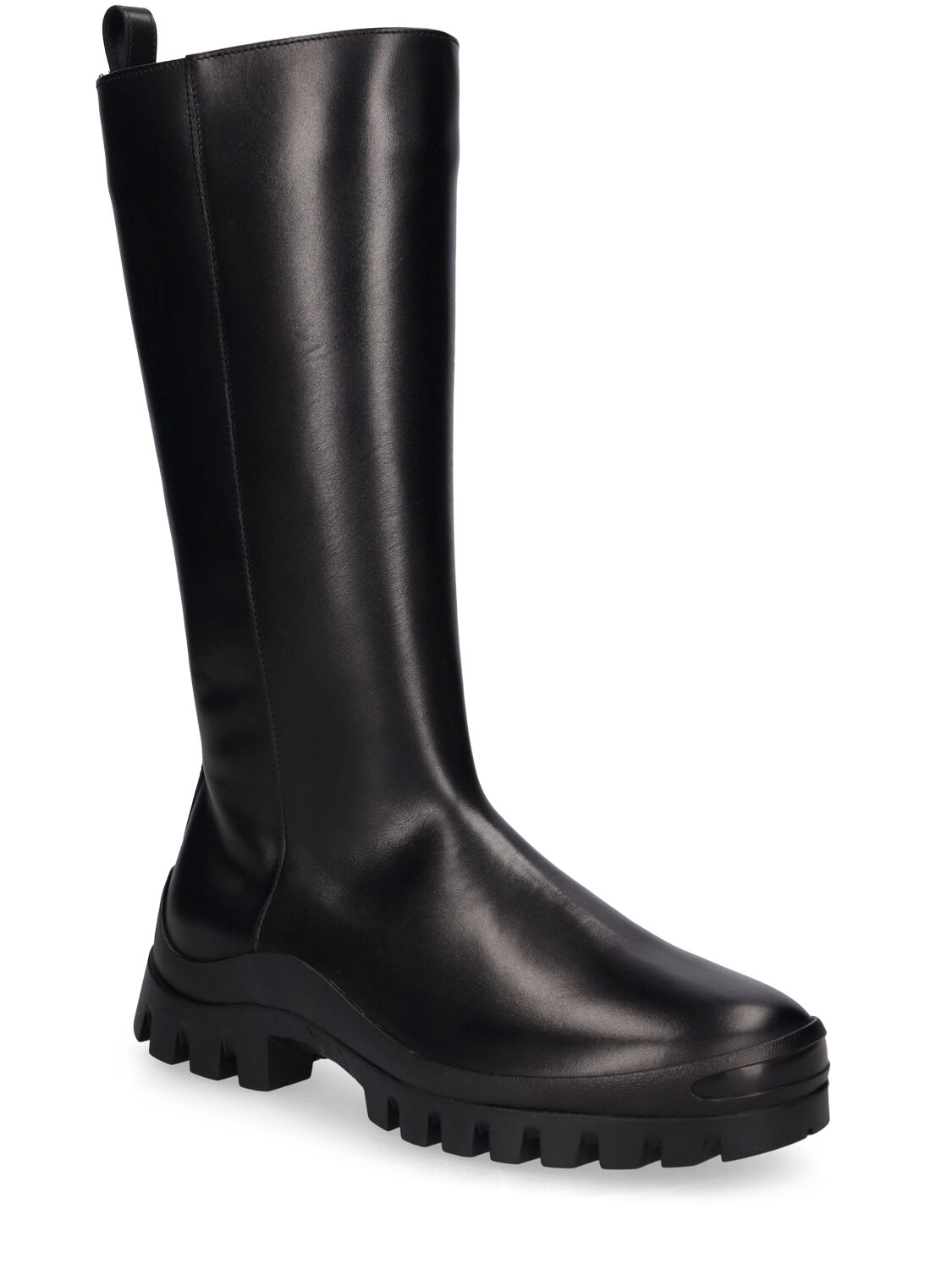 Shop The Row 20mm Greta Tall Leather Boots In Black