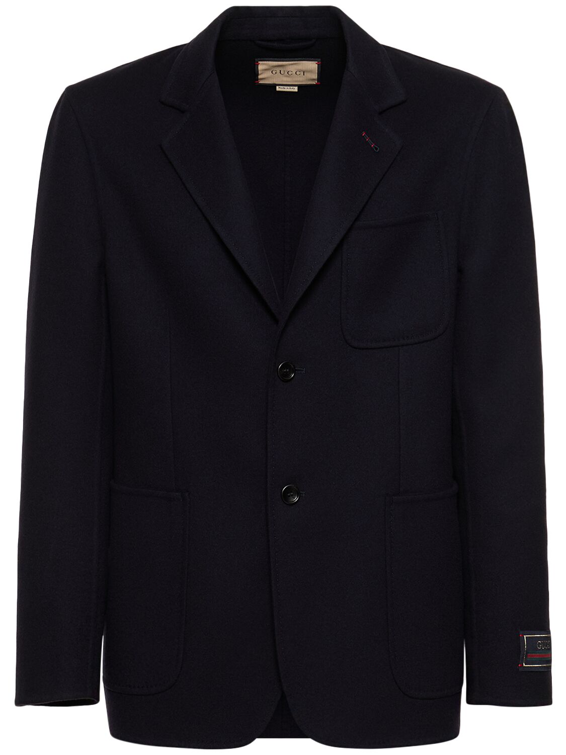 Gucci Palma Wool Blend Formal Jacket In Navy