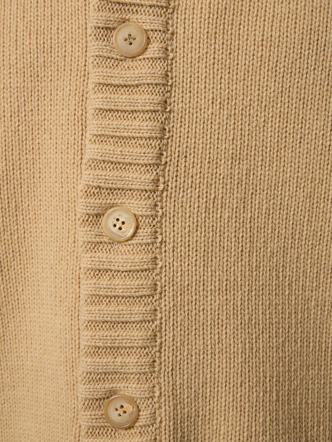 Shop Palm Angels Curved Logo Wool Blend Cardigan In Beige