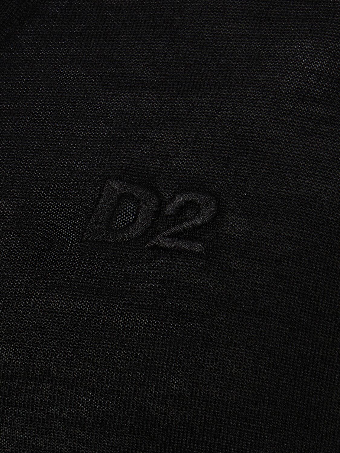 Shop Dsquared2 Monogram Wool Cardigan In Black